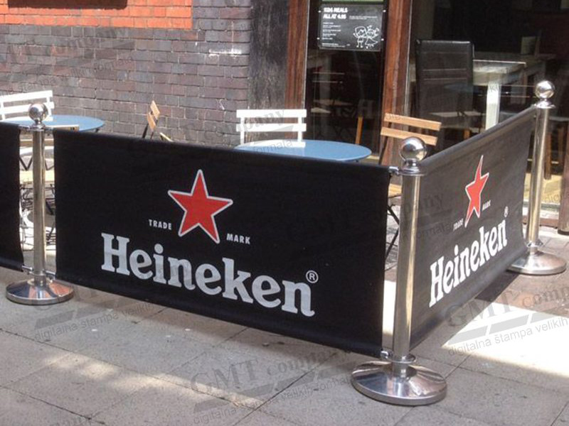 Baner za ograde Heineken, proizvodnja i štampa GMT Company
