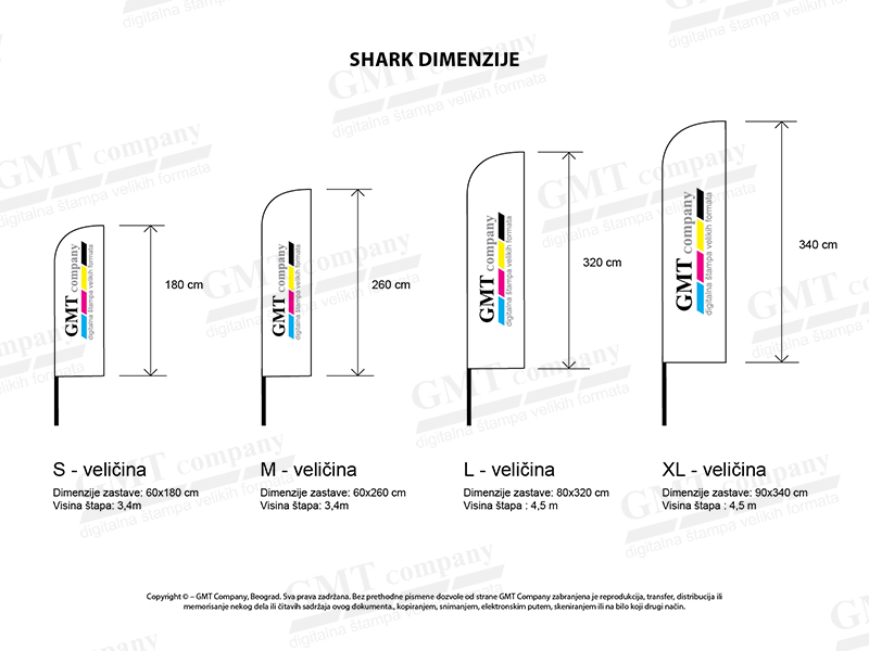 beach flag shark model dimenzije | beach flag shark model dimensions