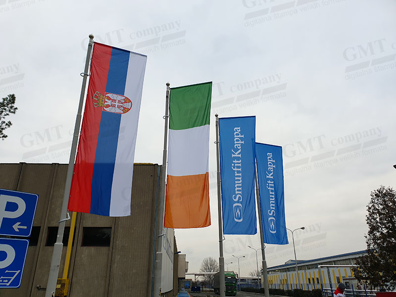 privredne zastave sa logotipom gmt | 3 business flags with a logo gmt 3